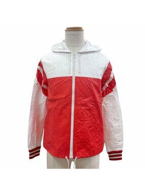 Celine Back Logo Crinkle Hooded Paper Zip Up Windbreaker Hoodie 34